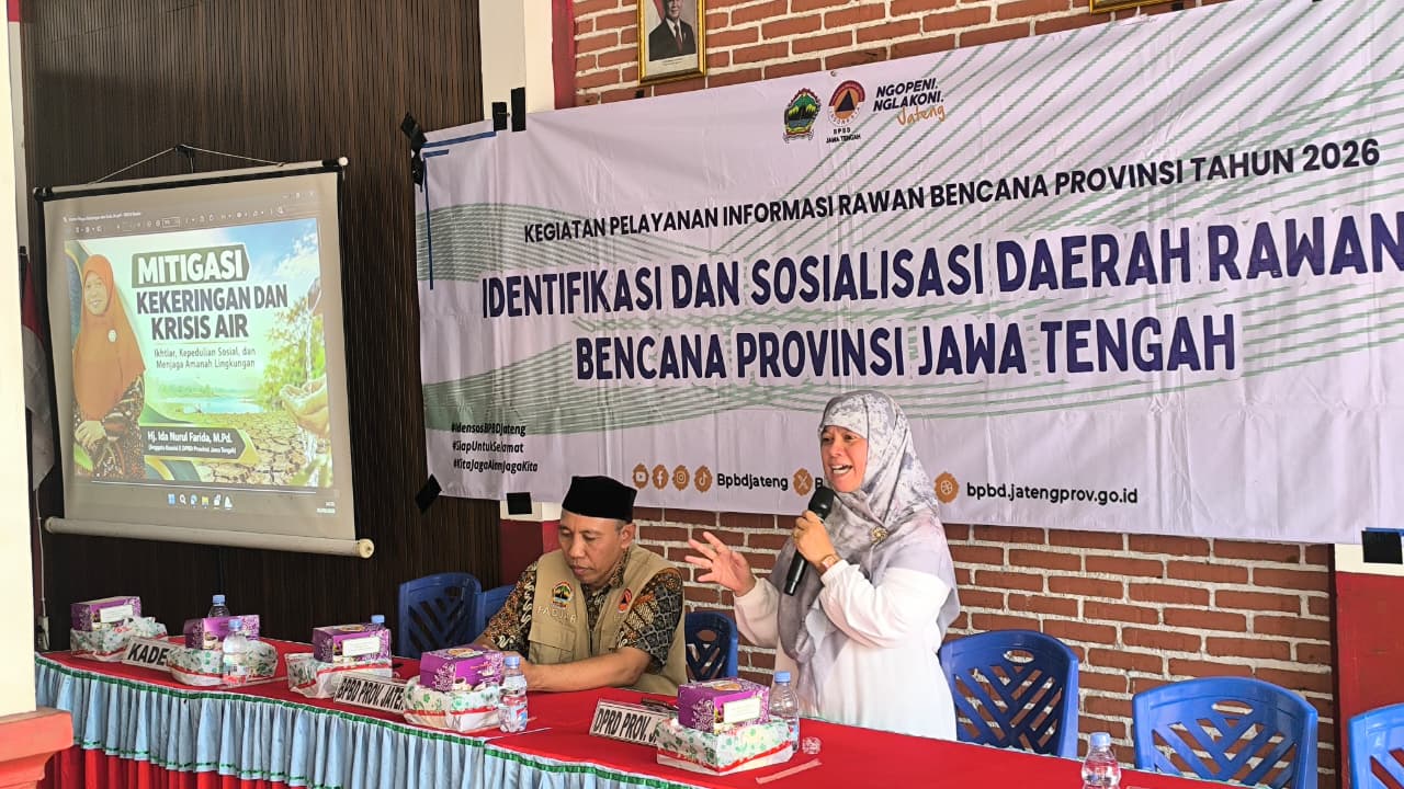 Kawal Mitigasi di Daerah Rawan, Ida Nurul Farida dan BPBD Jateng Edukasi Kesiapsiagaan Warga Desa Duren
